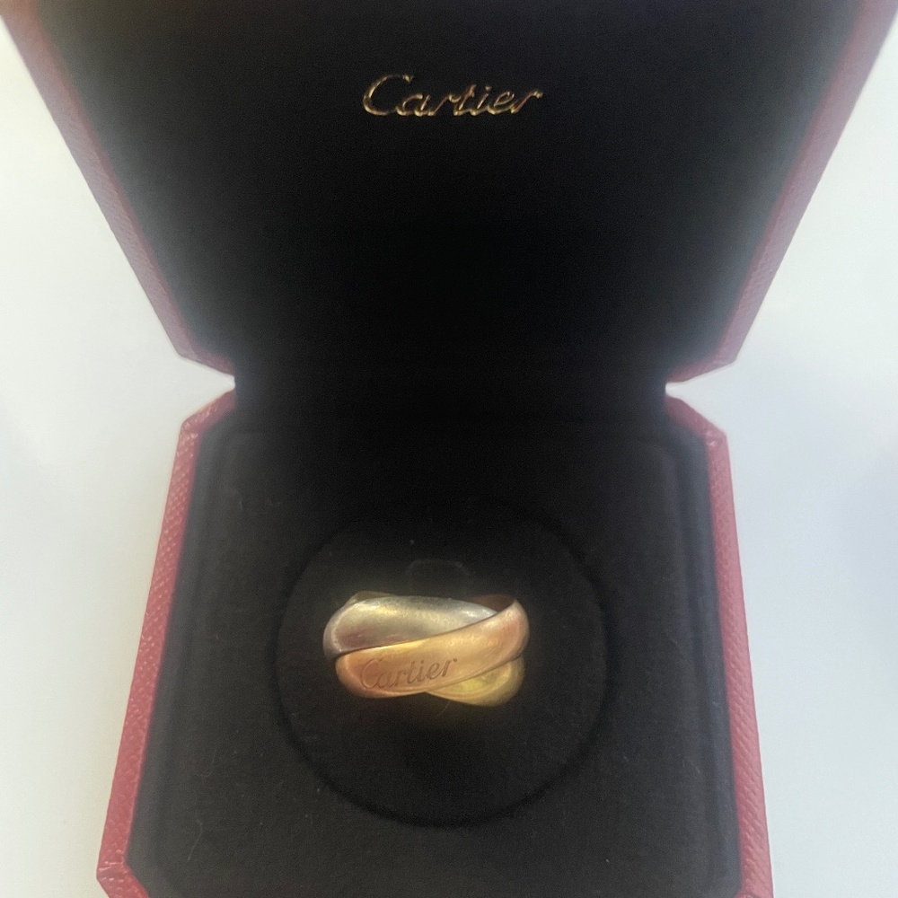 Cartier Trinity Large 18k Tri-Gold ring size 51 US size 5.5